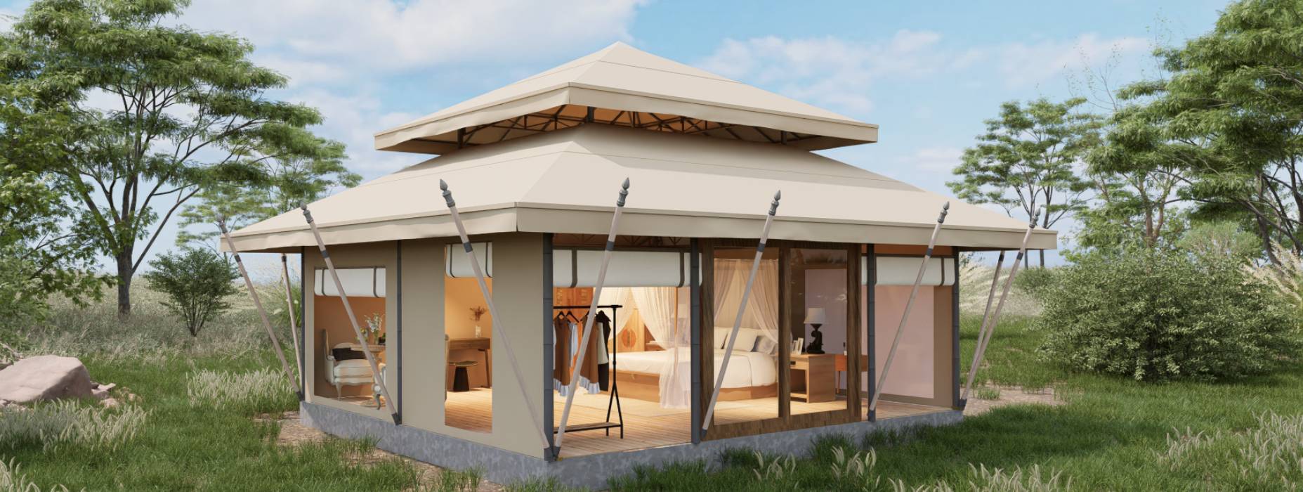 萝北县户外野奢帐篷